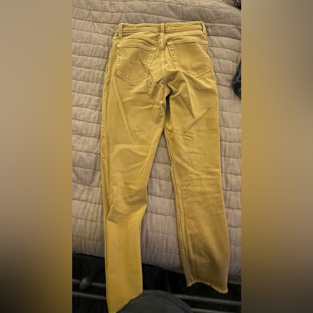 Abercrombie & Fitch Simone High-Rise Slim Jeans in Mustard